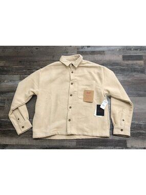 Brooklyn Clothing Mens Small Beige Boxy Fit The Shacket Jacket New with Tags